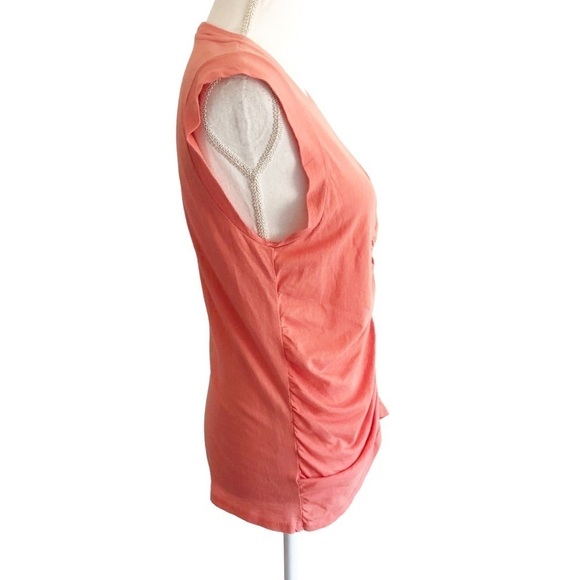 LAmade Tank Top Naomi Shirred Front Orange Small - Picture 6 of 14